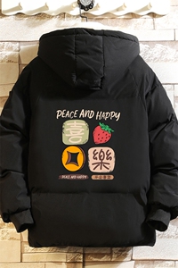 控128加绒面包服男大码羊羔毛棉衣男MY16322-P100图片