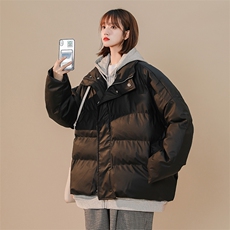 冬季保暖PU皮棉服男女宽松连帽棉衣棉袄外套225-2-20503-P110，男装棉衣，星座225-2