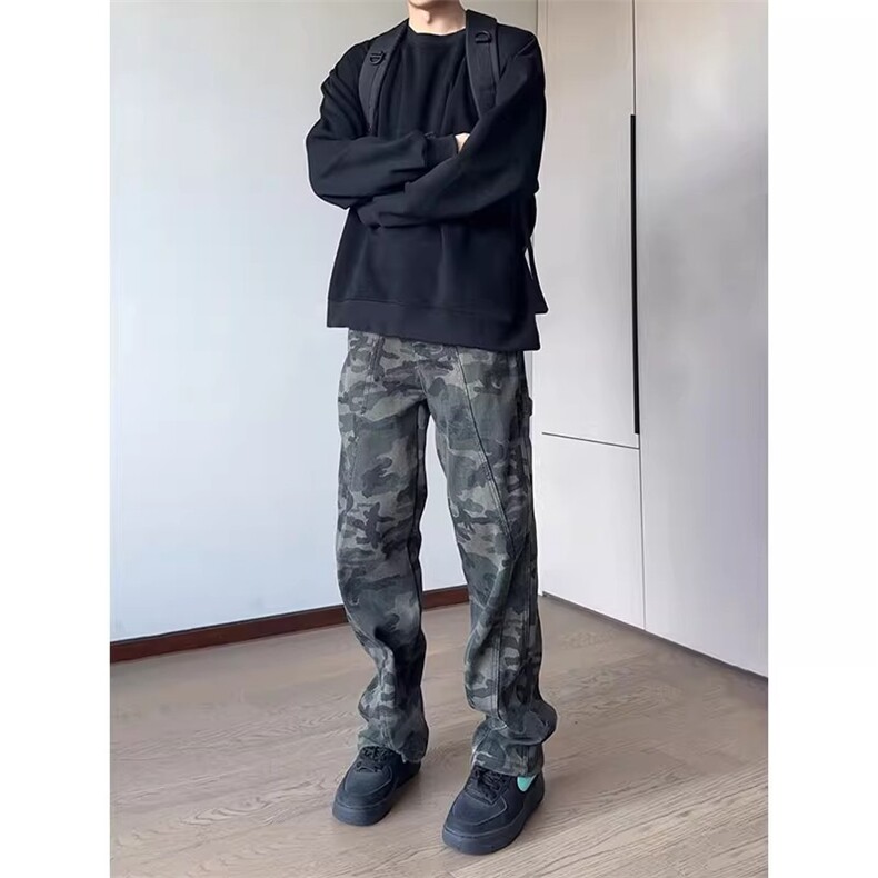 1506-1/KT-251/P42质量 纽扣半松紧迷彩色潮男休闲裤百搭图片