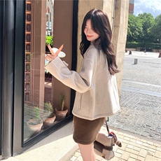 燕麦色简约休闲毛呢外套女秋冬超火好看高级小众加厚短款夹克上衣，女装毛呢外套，2B237