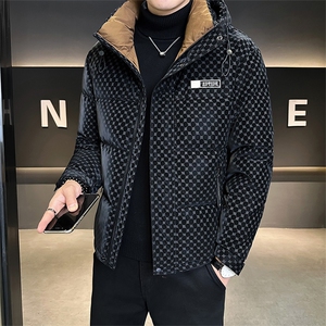 标50绒已备货 冬季连帽字母皮羽绒服男外套8873-P215 控券后288图片
