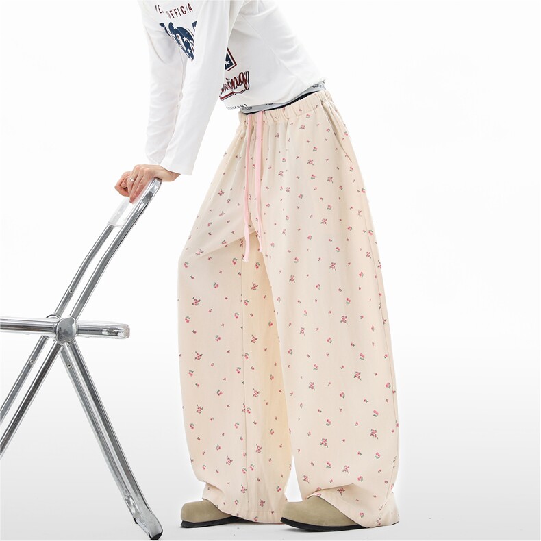 【现货】XZ612-N9035-特P43美式碎花松紧腰满印刺绣弯刀裤速干裤，男装休闲裤，星座612