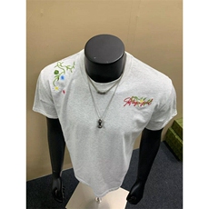 DXT51HH-P38美式花卉刺绣短袖t恤男女夏季潮牌cleanfit半袖，男装T恤，星座1007（原301D）