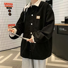 灯芯绒外套男春季2024新款宽松休闲情侣上衣美式复古高街潮牌夹克，男装夹克，星座716-4