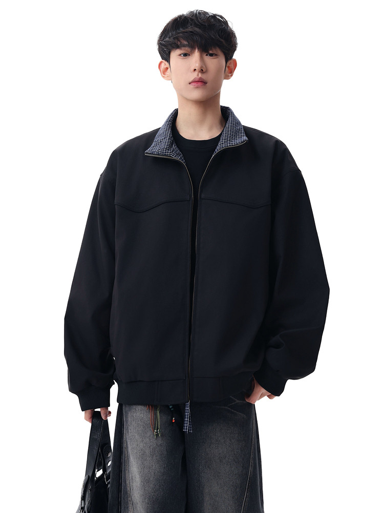 工装夹克男美式立领可翻领宽松百搭休闲外套XZ309JK8617P73,男装夹克,星座309（原A406）