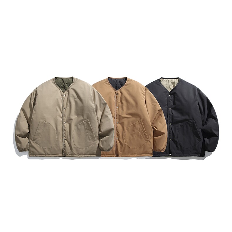 2025冬新款男日系潮牌双面穿白鸭绒羽绒服加厚外套棉衣YR60-F250图片