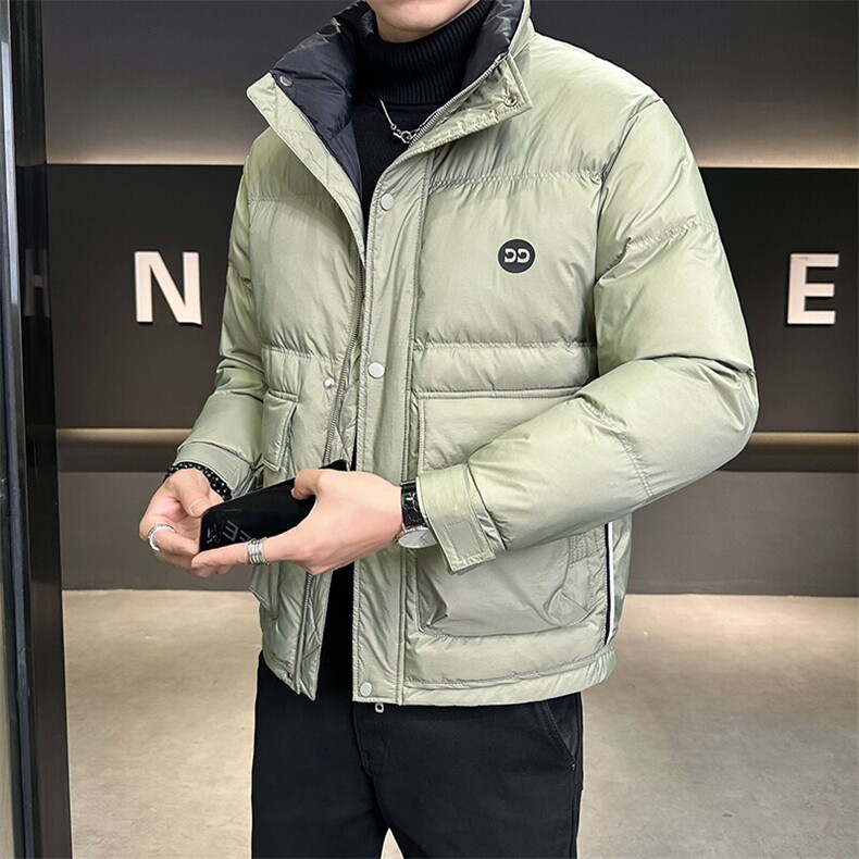 2025新款羽绒服男士冬季加厚外套短款立领帅气上衣,男装羽绒服,电商B240