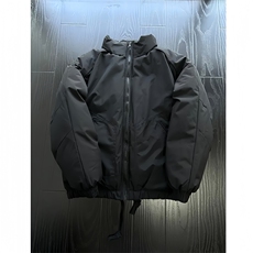 现货冬季美式休闲加厚雪山外套夹克立领纯色三防户外工装棉服，男装夹克，电商A486-1