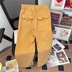 港风秋款男工装裤拉链大口袋宽松直筒休闲长裤h0800P60，男装工装外套，星座1013-1