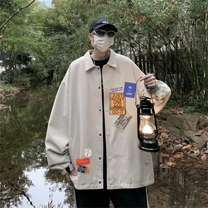 电商DSA028-7601 P45 春季新款印花港风立领夹克休闲外套男图片