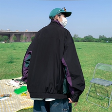 新款日系机能撞色立领机能复古宽松夹克潮休闲冲锋衣JK0256-P70，男装夹克，星座308B-1