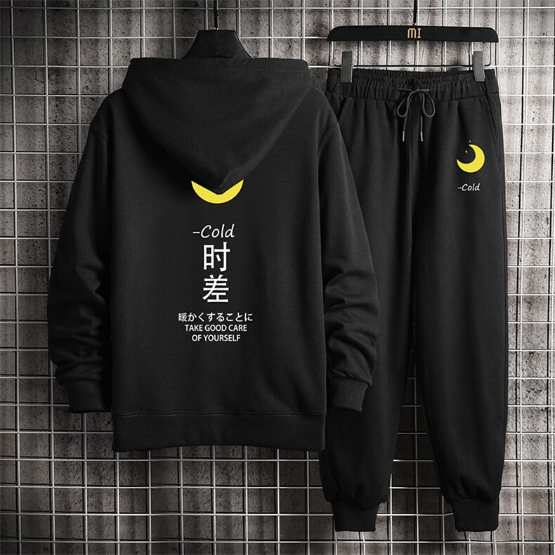 TL8047-P80连帽卫衣套装男运动套装两件套 网格挂拍图片