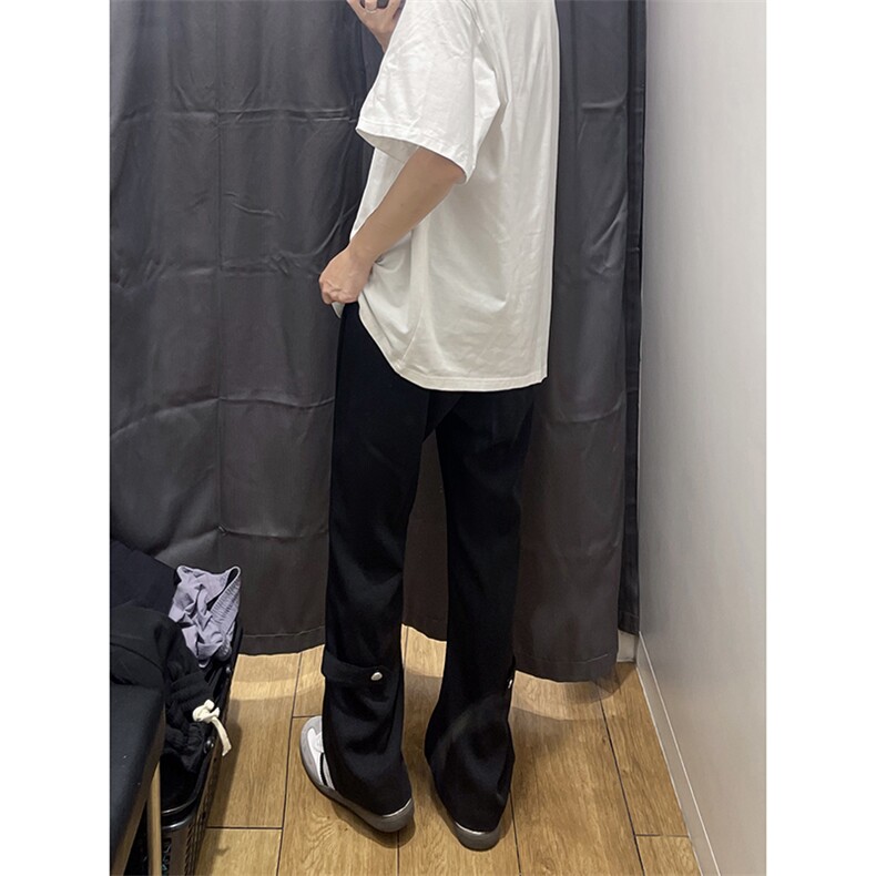 美式高街hiphop冰丝微喇弯刀休闲西裤裤货号K2427P55,男装西裤,电商A063