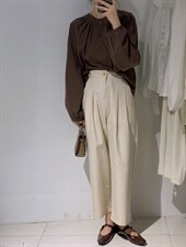 圆领衬衫，女装衬衫，驿谷