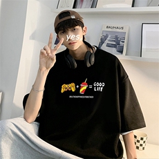 可设48小时发货支持抖音得物来样二开230克重磅美式短袖t恤MT349，男装T恤，电商A486