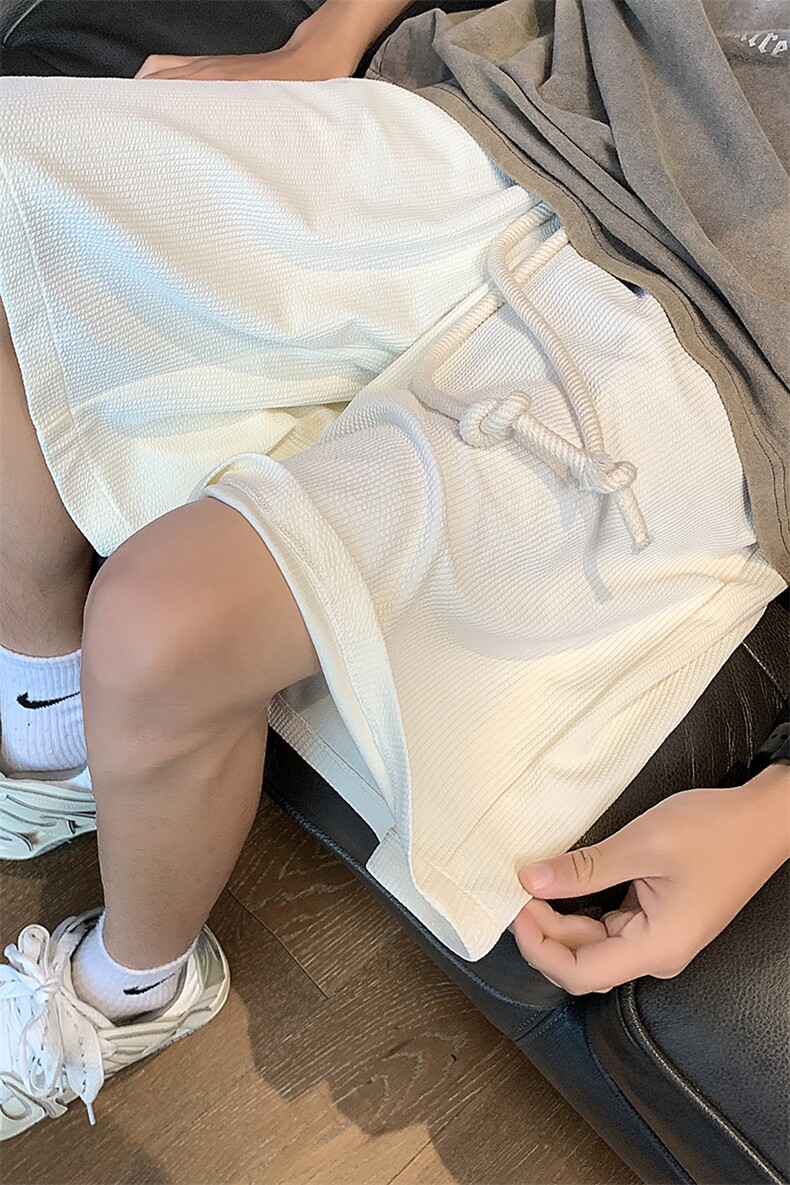 夏冰丝短裤男设计感美式篮球宽松抽绳休闲五分裤XZ514-2-1528-P38,男装牛仔裤,星座514-2(原B239)