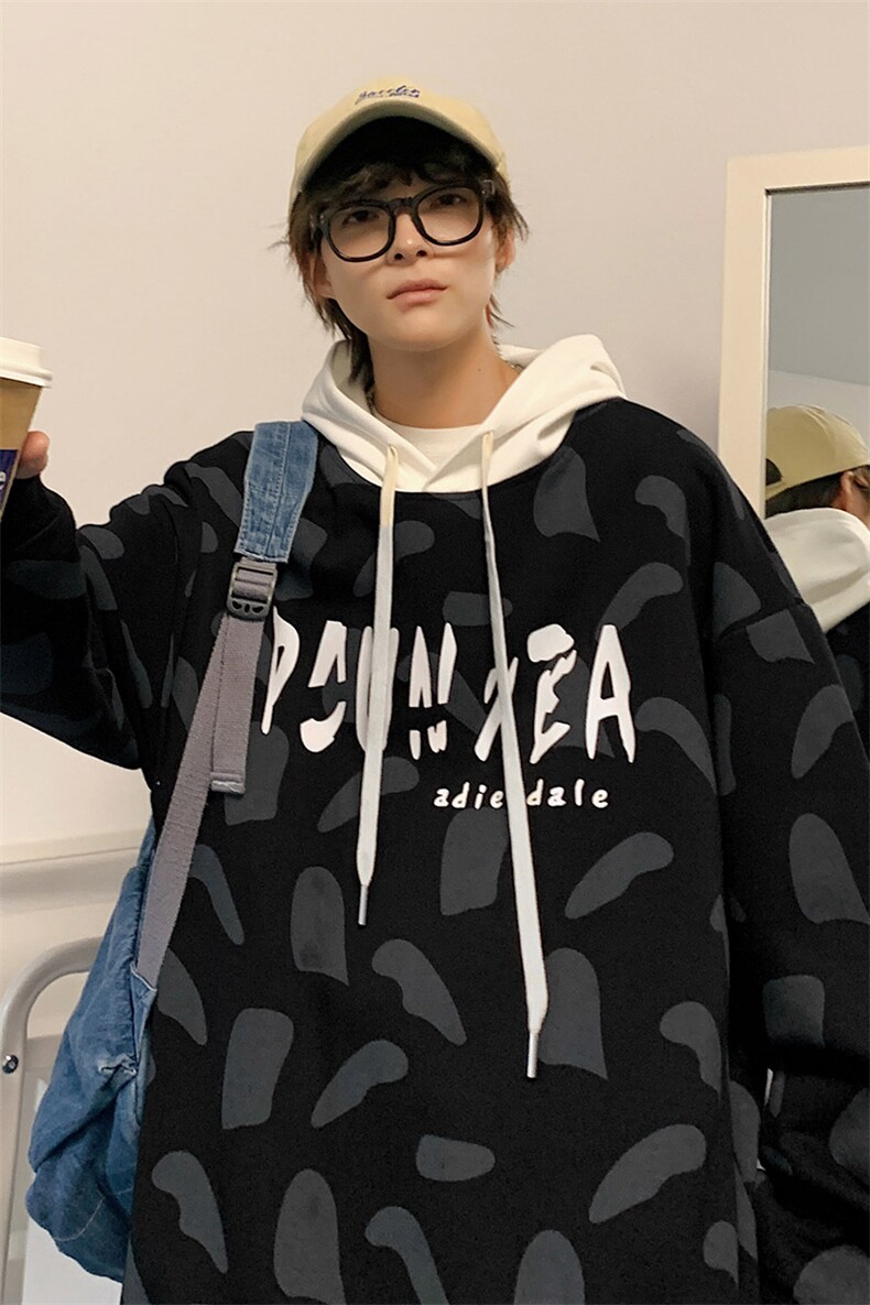 连帽卫衣男士秋季潮流牌ins宽松百搭连帽长袖上衣春秋款休闲外套,女装短外套,星座1206-1（原A206-1）