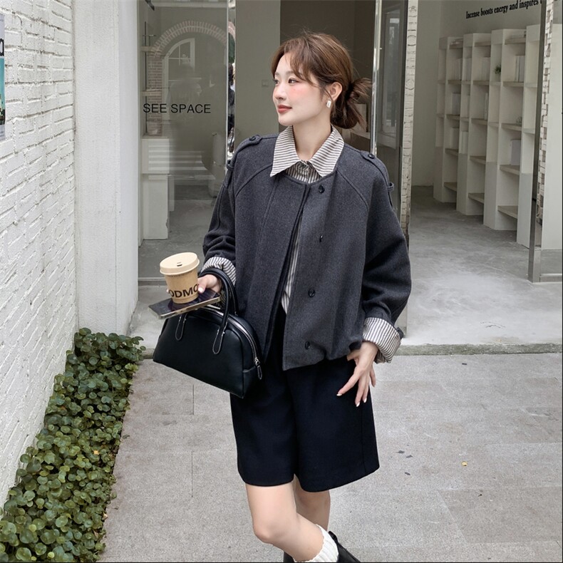 新品外套毛呢外套,女装毛呢外套,2C056
