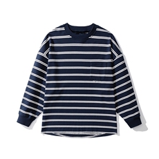 可二开白底高品质条纹圆领大码M-5XL卫衣97%棉3%氨纶77943P50控78，男装卫衣，星座227-7