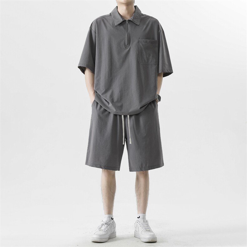 时尚速干休闲套装亲肤坠感柔顺舒适夏季运动潮流TZ20-特批65,男装休闲套装,星座718