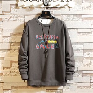 【】A003-HW3082-P45冬装新款加绒笑脸印花套头卫衣 凹凸墙图片