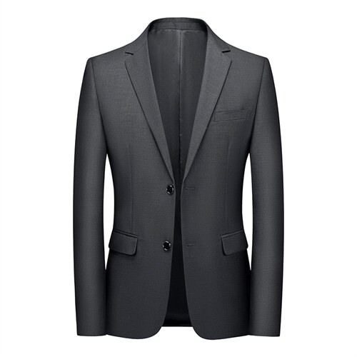 87882-1男士2023年春季新款长袖纯色西服便服正装小西装免烫P118，男装西服，电商B360