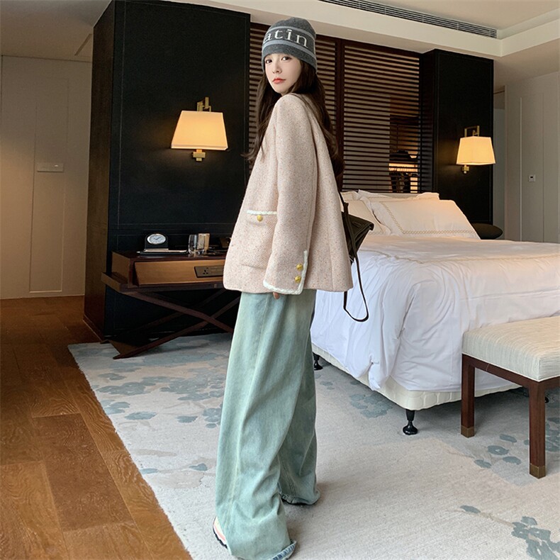 【主推】定制面料满天星小香外套【加棉】D9906P155K238,女装毛呢外套,2C321