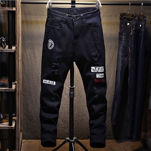 714-3-G030冬春天高端精品新款日系男修身男牛仔裤S图片