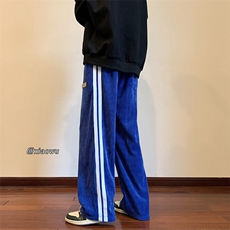 欧棉绒织带休闲裤直筒B342-K7011-P50控68，男装休闲裤，电商B342