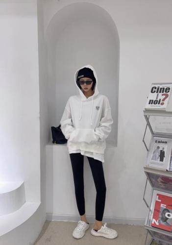 秋季新款韩版针织长袖带帽卫衣，女装卫衣/绒衫，邱小姐