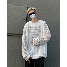 B314P37秋冬男装男生毛衣线衫时尚宽松男日系打底衫，男装T恤，星座512-6