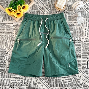 大口袋休闲短裤男夏速干透气纯色运动五分裤工装沙滩裤BM138 P38图片