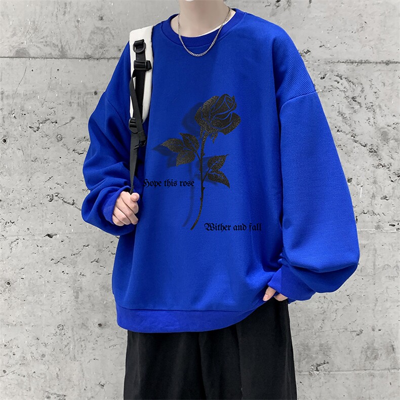 华夫格卫衣圆领卫衣男大码长袖t恤男外套HW76279-P30,男装卫衣,电商A040