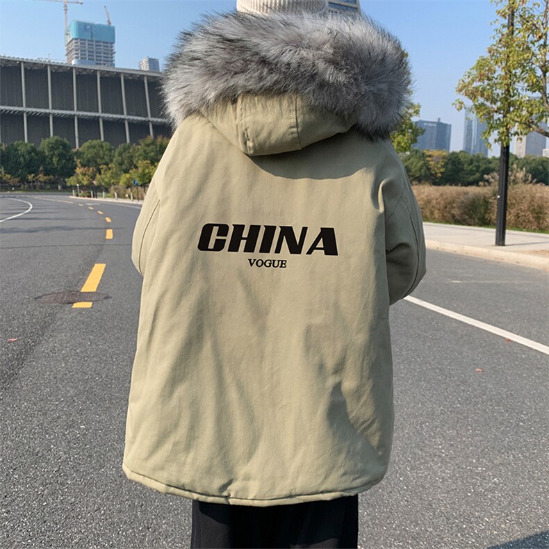 MM48001-P130冬季大毛领棉衣男士大码加厚棉袄男棉服,男装棉衣,电商A040