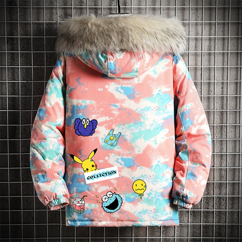 MC49079-P135日系潮衣男大码派克服男工装服外套袄网格,男装棉衣,电商A040A