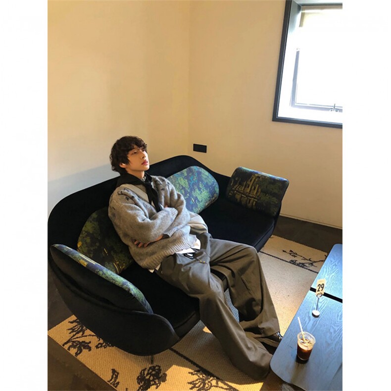 有货~cleanfit菱格无领毛衣男美式复古针织开衫外套MY057-特P65,男装针织衫/毛衣,星座1004-3