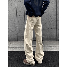 2026春季新款外景美式拼接水洗弯刀裤M-5XLGK251055-特P40，男装休闲裤，电商A022