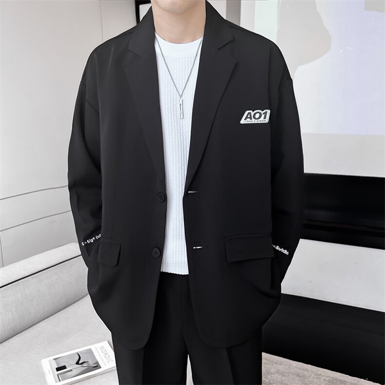 23/秋轻熟风西装外套男士韩版宽松潮流西服上衣A210-XZ01-P95,男装西服,电商A210