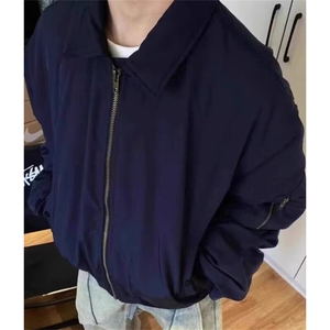 飞行员夹克男春季美式复古翻领棒球服cleanfit痞帅短款外套 J356图片
