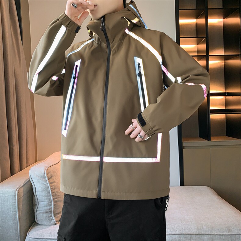 冲锋衣外套男2025春季新款宽松连帽休闲工装夹克潮流A02511-P85,男装夹克,星座308B-2