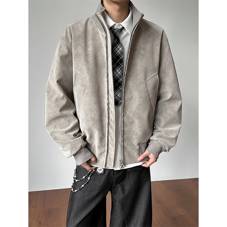 90白鸭绒羽绒服加厚扎染潮流休闲皮衣夹克D54142-TP135不，男装夹克，电商A102