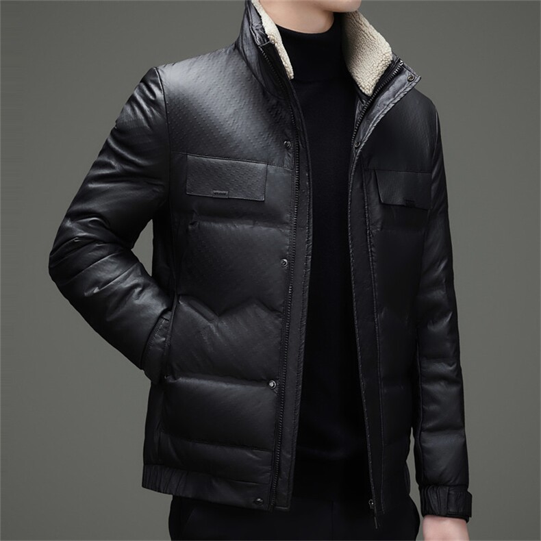 现货新标90白鸭绒羽绒服外套男士立领商务休闲羽绒服外套,男装羽绒服,钱塘723