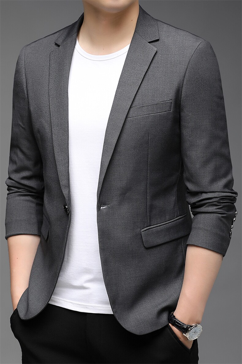 87881-1秋季新款男士西服外套修身礼服单扣P118,男装西服,电商B360