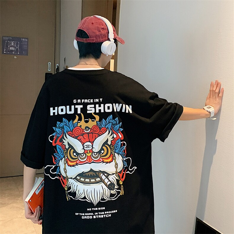 重磅潮港风短袖青少年学生百搭休闲潮流宽松T恤纯DX211P45,男装T恤,星座1204-3
