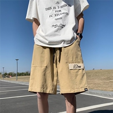 日系复古五分工装短裤男夏季潮牌直筒休闲短裤1001-1-DK99-P32，男装牛仔裤，星座1001-1