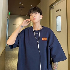 C489P24短袖t恤男宽松大码圆领潮流印花百搭纯棉T恤上衣，男装T恤，星座512-6