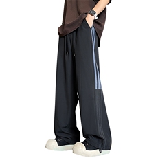 秋季衔接款美式运动撞色织带宽松休闲裤M-5XL-KZ8601-特P30，男装休闲裤，星座417-1（原电商B245）