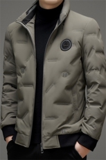 无帽立领羽绒服男士冬季2024新款轻薄短款白鸭绒轻便休闲帅气外套，男装羽绒服，电商B212（原钱塘6029）