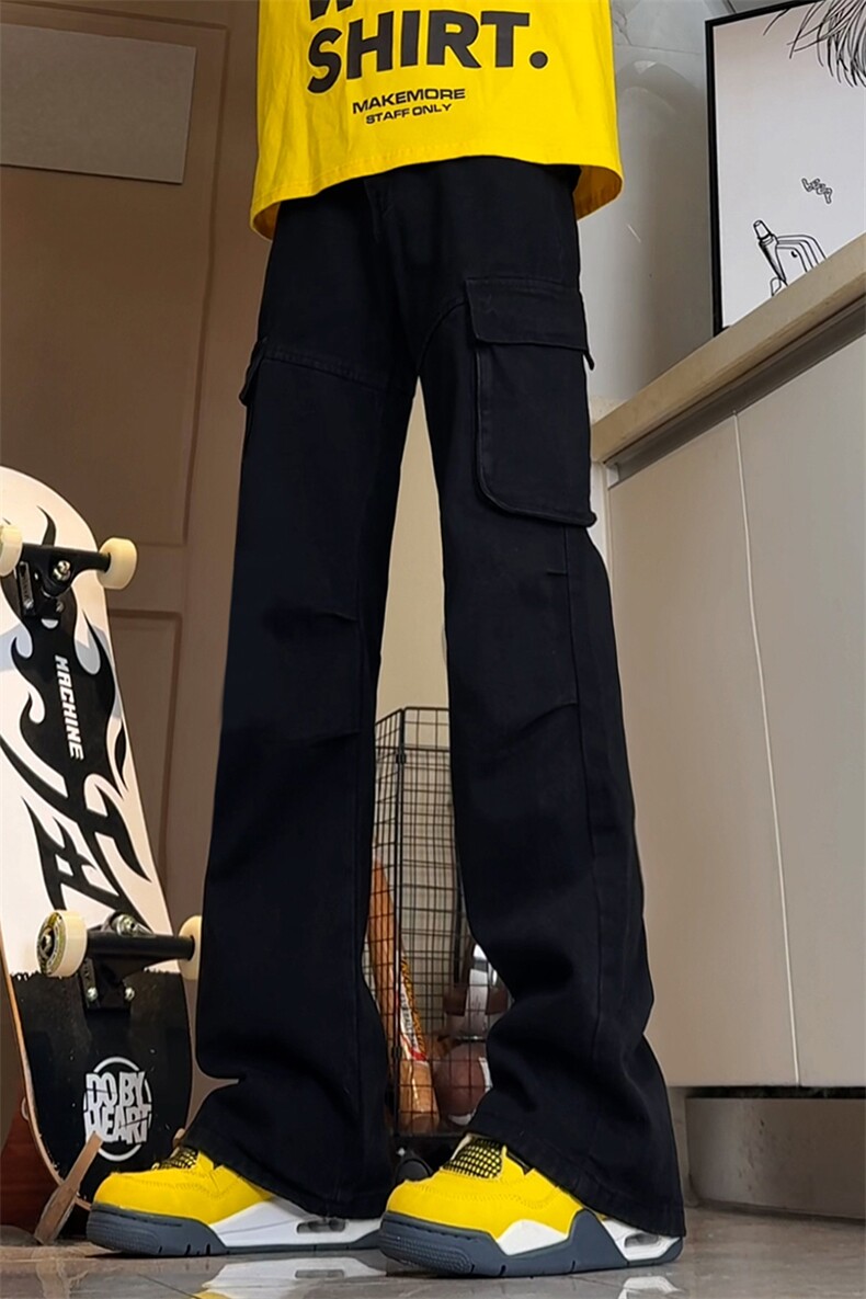 高品质B221美式ins高街暗黑宽松工装牛仔裤LK24341-P70控98,男装牛仔裤,电商B221