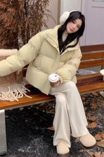2024冬季新款韩版休闲宽松羽绒服女90白鸭绒面包服，女装羽绒服，辉之琳